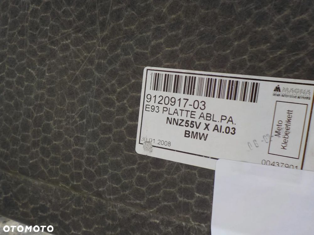BMW SERIA 3 E93 PODŁOGA WYKŁADZINA BAGAŻNIKA 9120917 - 3