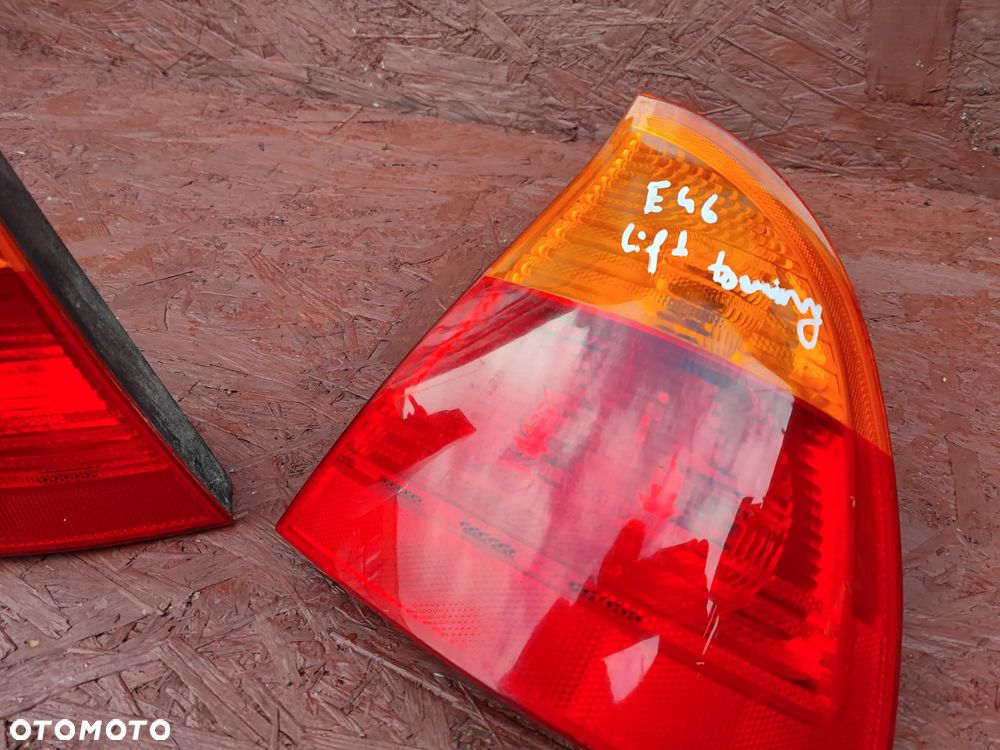 BMW E46 ORYGINALNE LAMPY TYŁ DO NADWOZIA TOURING / KOMBI Z POMARAŃCZOWYM KIERUNKIEM LEWA / PRAWA O NR. 6 928 385 / 8 368 757 OEM - 4