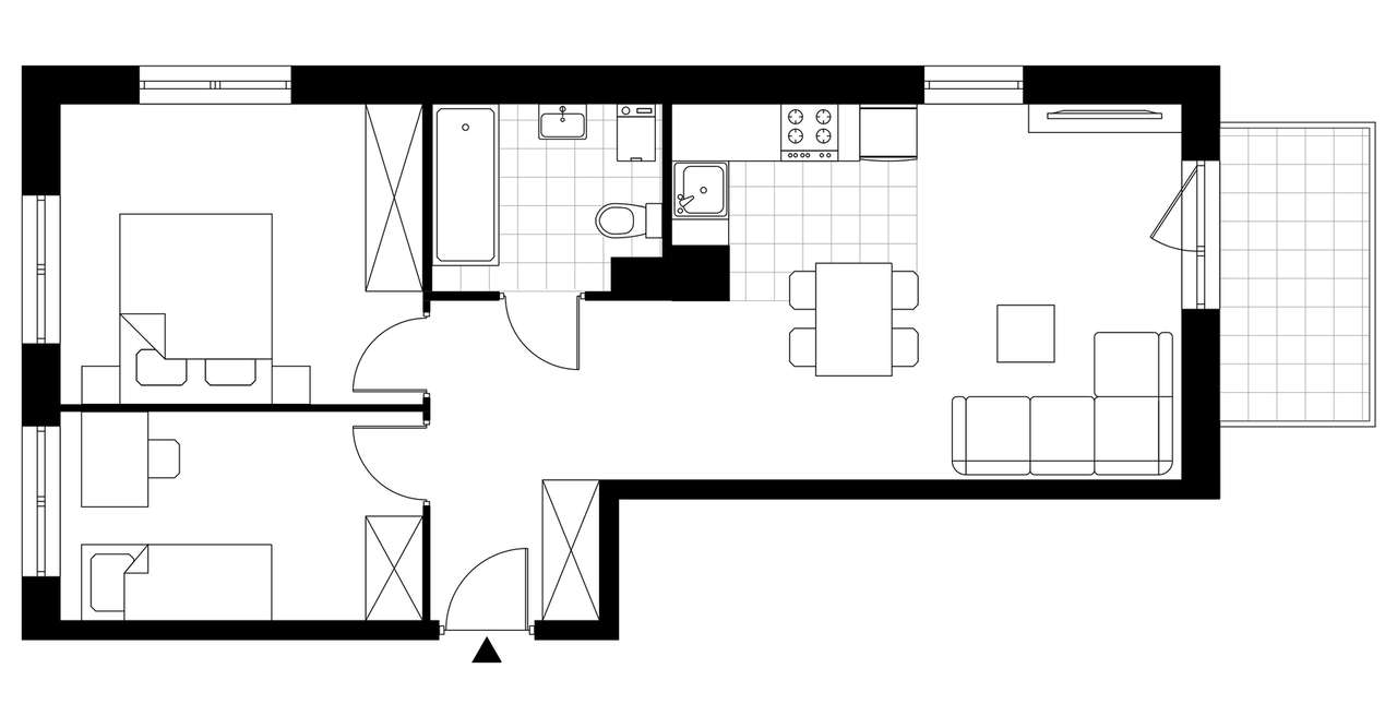 3-pokojowe mieszkanie 53m2 + balkon Bezpośrednio - Pełny obrazek: 4/12