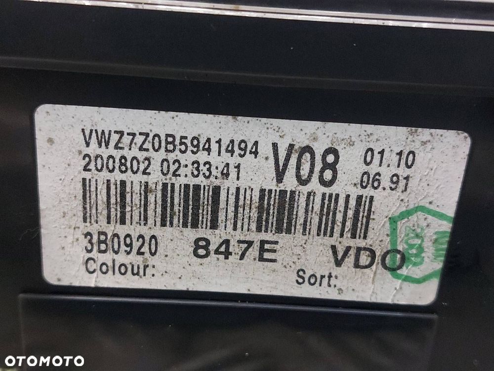 ZESTAW STARTOWY VOLKSWAGEN PASSAT B5 FL 1.9 TDI 038906019GL 4B0905851C - 6