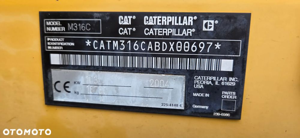Caterpillar << CAT M316, 2004r, z Niemiec, 2 łyżki!, Fatura Marża, cena brutto!>> - 26