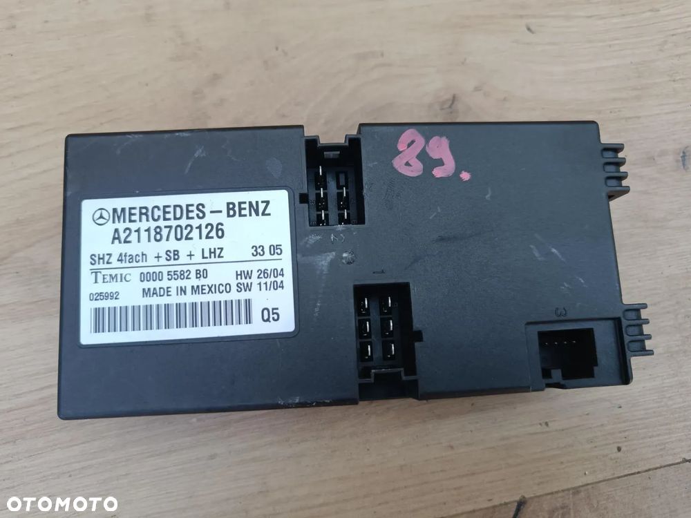 MERCEDES W211 MODUŁ STEROWNIK GRZANIA FOTELI A2118702126 - 1