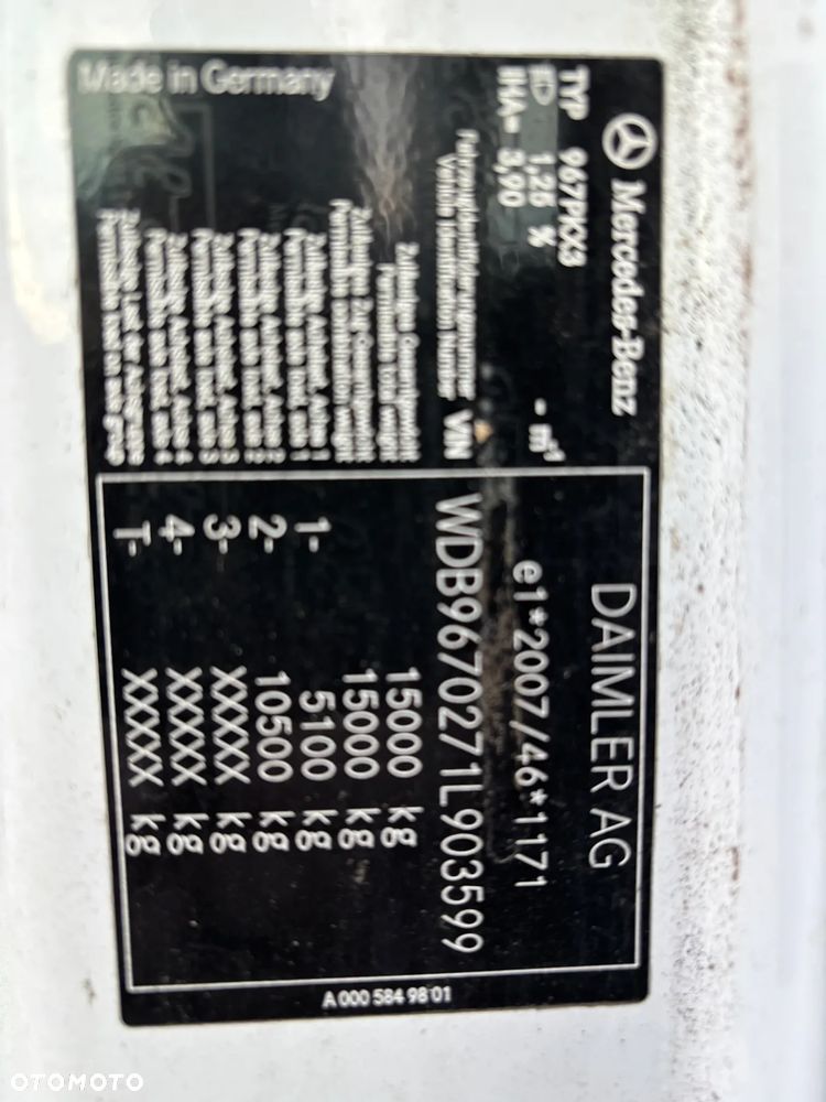 Mercedes-Benz ATEGO 1524  EURO 6 (1527, 1530) kontener z windą , kabina przeedłużana  z łóżkiem składanym - 19