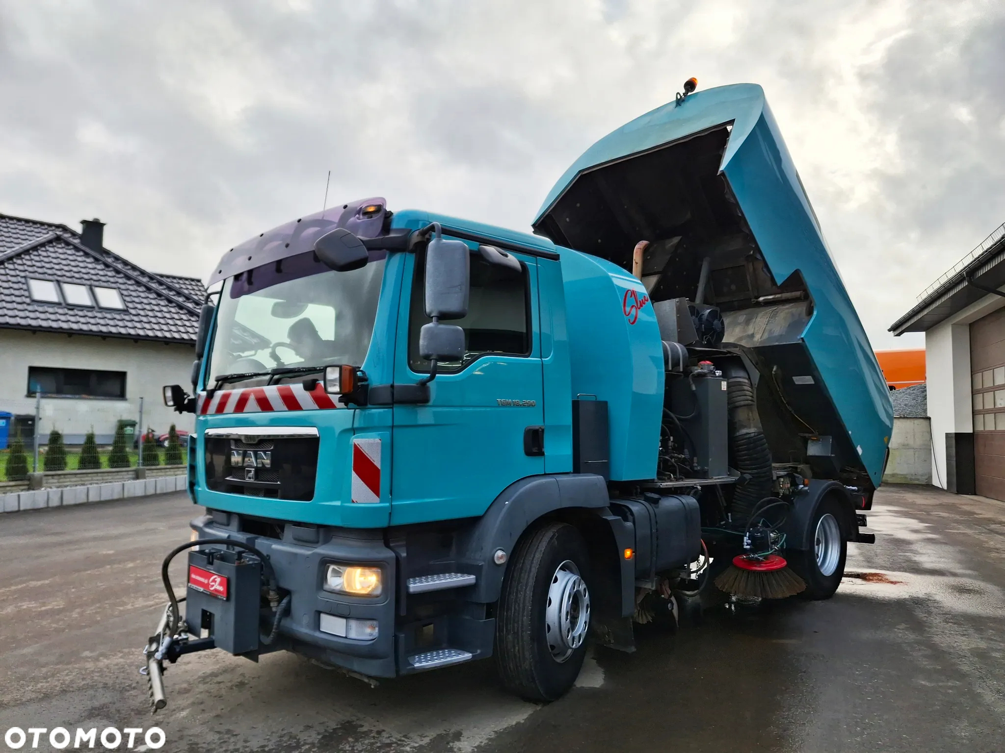 MAN TGM 18.290 Zamiatarka Bucher 2 Silniki Karcher Mycie Ciśnieniowe EUnited PM10 - 35