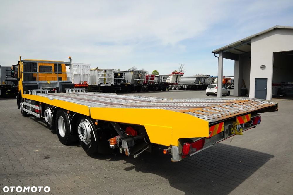 Iveco STRALIS 420 / 8X4 / LAWETA / PLATFORMA 10 M / NAJAZDY HYDRAULICZNE / 2 OSIE PODNOSZONE I SKRĘTNE / CAŁA NA PODUSZKACH / KAMERA / - 21