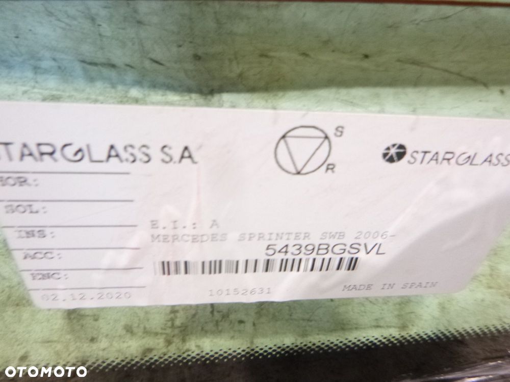 mercedes sprinter w906 szyba drzwi tył lewa nowa tylna - 4