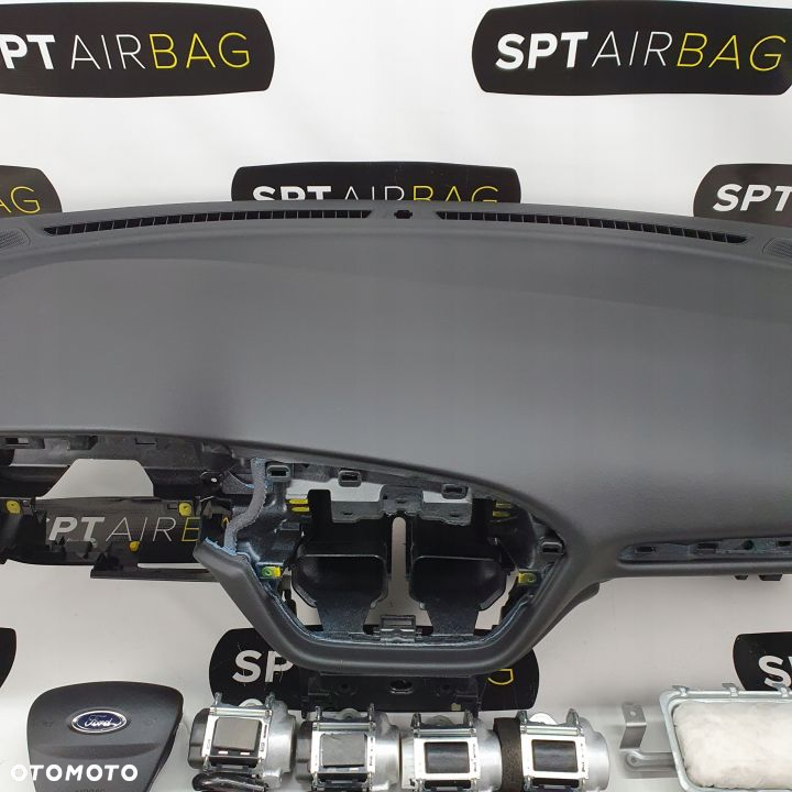 FORD FIESTA MK8 DESKA ROZDZIELCZA KONSOLA KOKPIT PULPIT PODUSZKI AIRBAG AIR BAG PASY KURTYNY KIT SET - 3