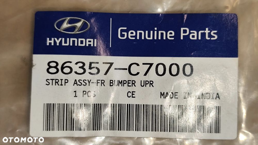 USZCZELKA ZDERZAKA PRZEDNIEGO PRZÓD HYUNDAI I20 II 2014- 86357C7000 - 3