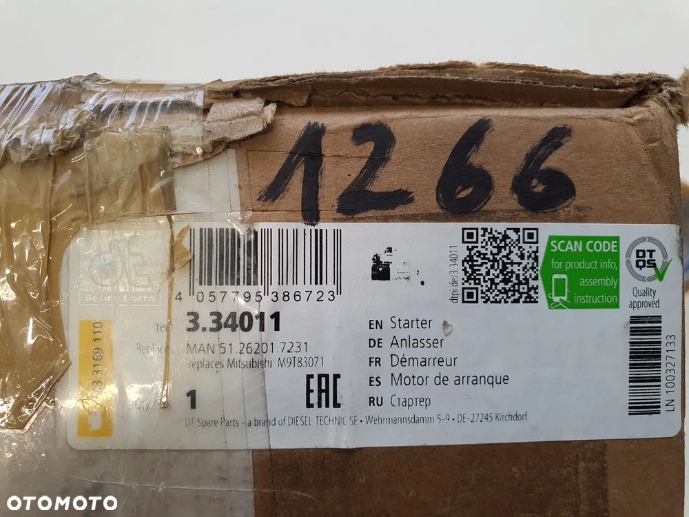 Rozrusznik 24V DT SPARE PARTS 3.34011 - 8