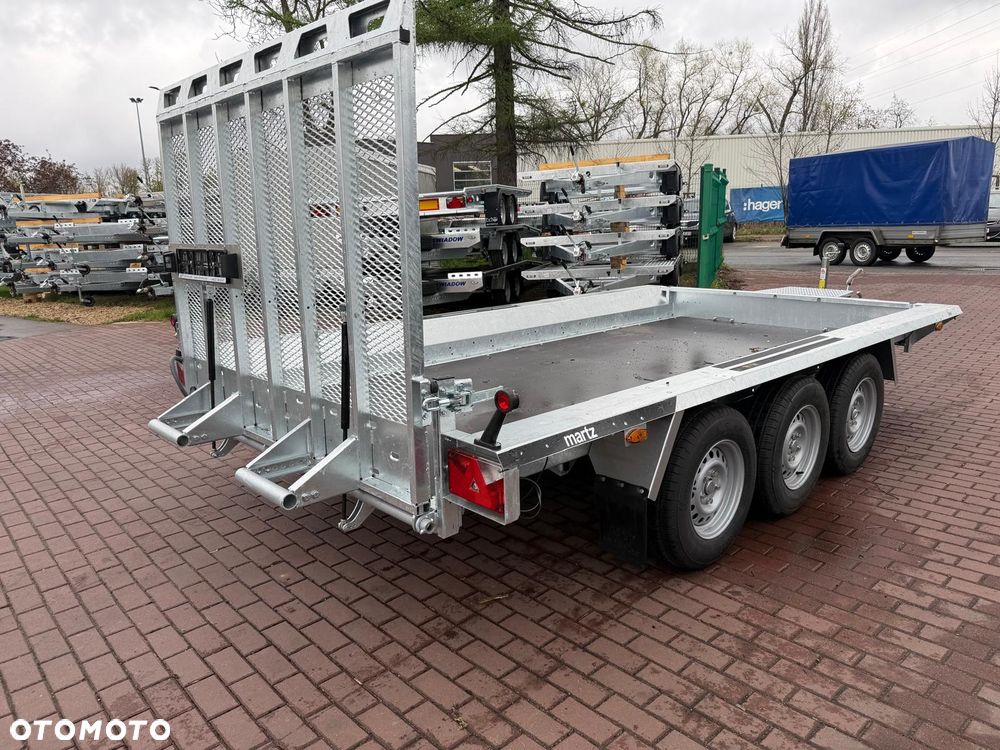 Martz Przyczepa  Bau 400x180 3500kg 3 osie koła 185R14C pod koparke koparka walec - 8