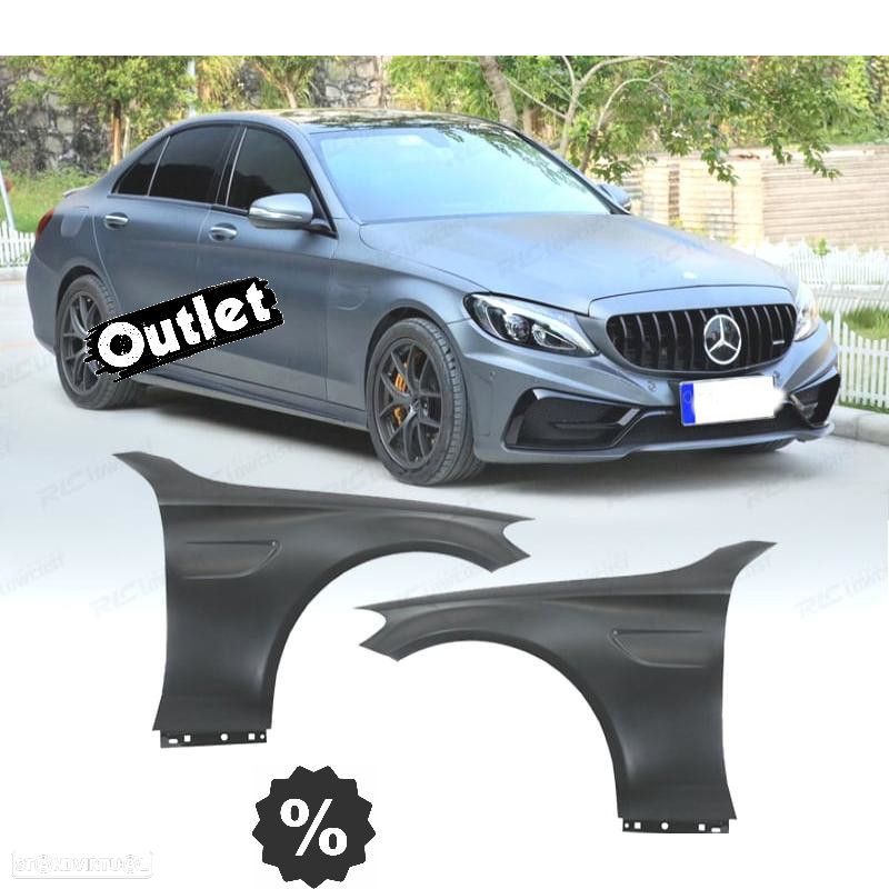 C012473C1 KIT 2 GUARDA-LAMAS MERCEDES W205 C205 14-17 LOOK AMG C63 METAL - 1