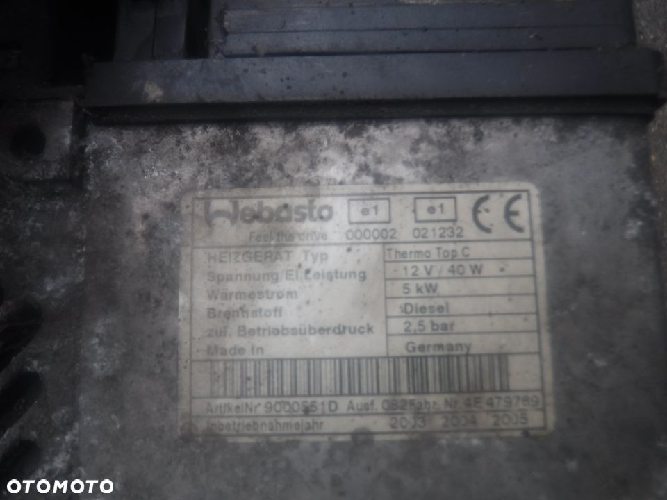 Mercedes C klasa W203 webasto dogrzewacz ogrzewanie postojowe - 2