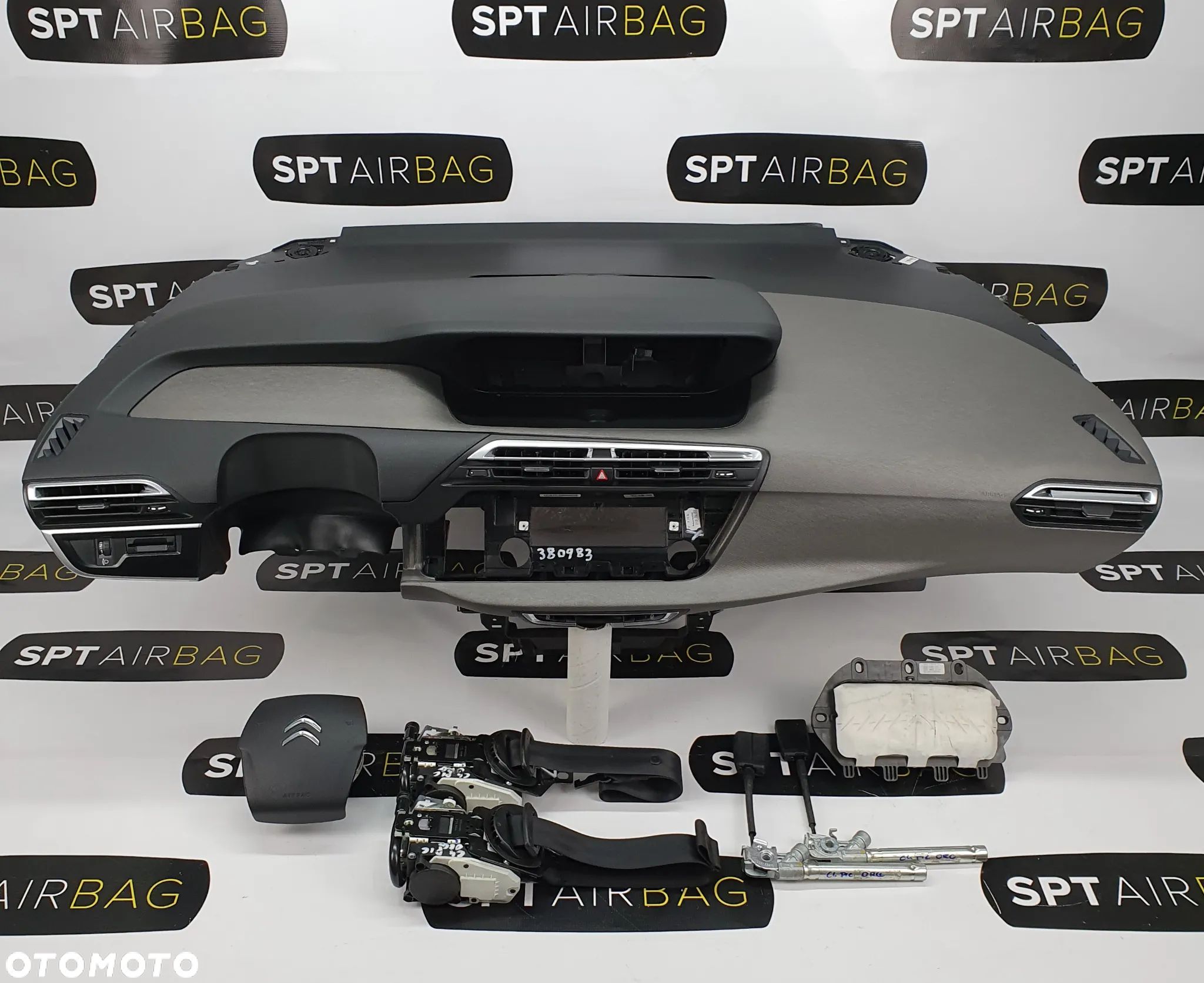CITROEN C4 PICASSO C4 GRAND PICASSO DESKA ROZDZIELCZA KONSOLA KOKPIT PULPIT PODUSZKI AIRBAG AIR BAG PASY KIT SET - 1