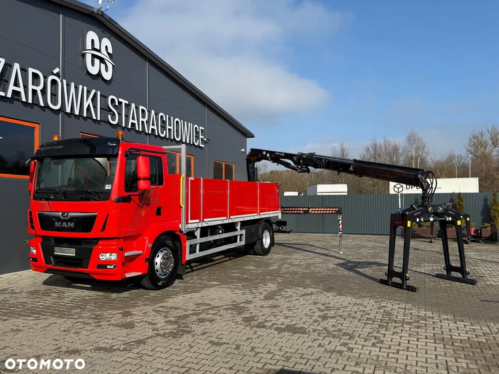 MAN TGM 18.250 // E6 // org. 92000km !!! // 4x2 // manual // skrzynia + HDS HMF z pilotem // TGS TGX TGL budowlanka żuraw dzwig kran crane - 12