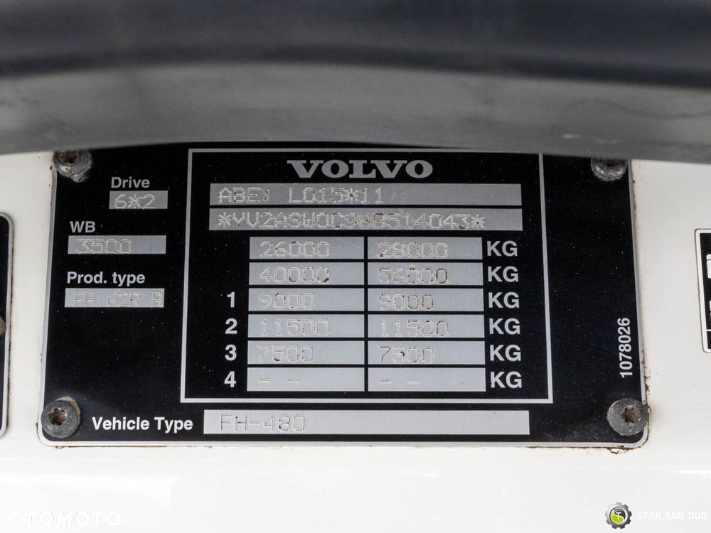 Volvo FH480 6x2 HMF 2820-K6 HDS Żuraw Ciągnik Siodło - 23