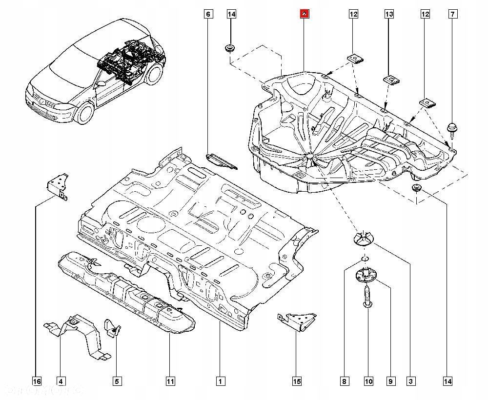 WKŁAD KOŁA ZAPASOWEGO RENAULT SCENIC III 8200890248 - 9