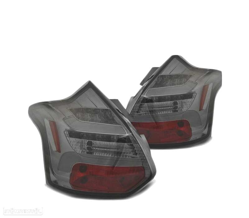 FAROLINS TRASEIROS FOCUS 3 HATCHBACK 11-14 INTERMITENTE LED DINÂMICO FUMADOS - 2