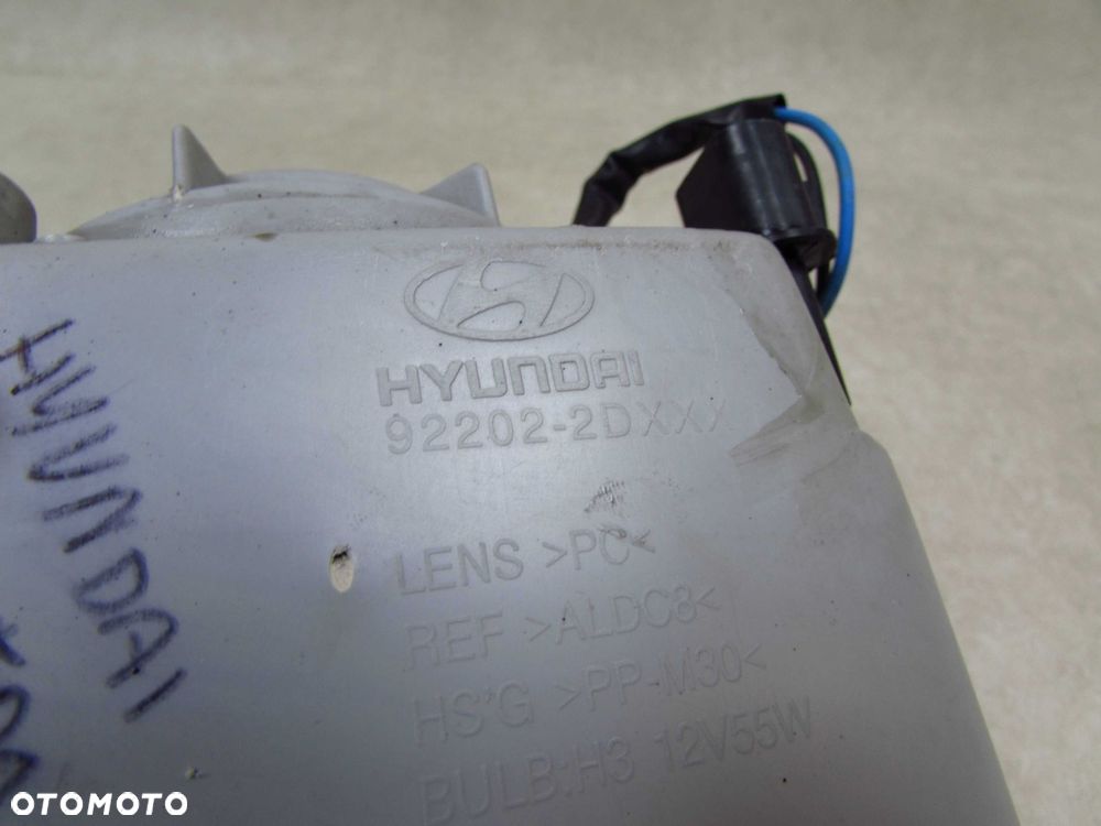 HYUNDAI ELANTRA 00-06 LAMPA PRZECIWMGIELNA HALOGEN LEWY 92202-2DXXX - 6