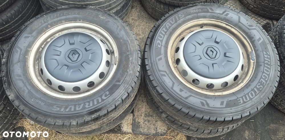 Koła Para 2szt Felga + Opona Bridgestone 2021r 2023r 225/65R16C LATO Renault Master Opel Movano 2010-2024 - 1