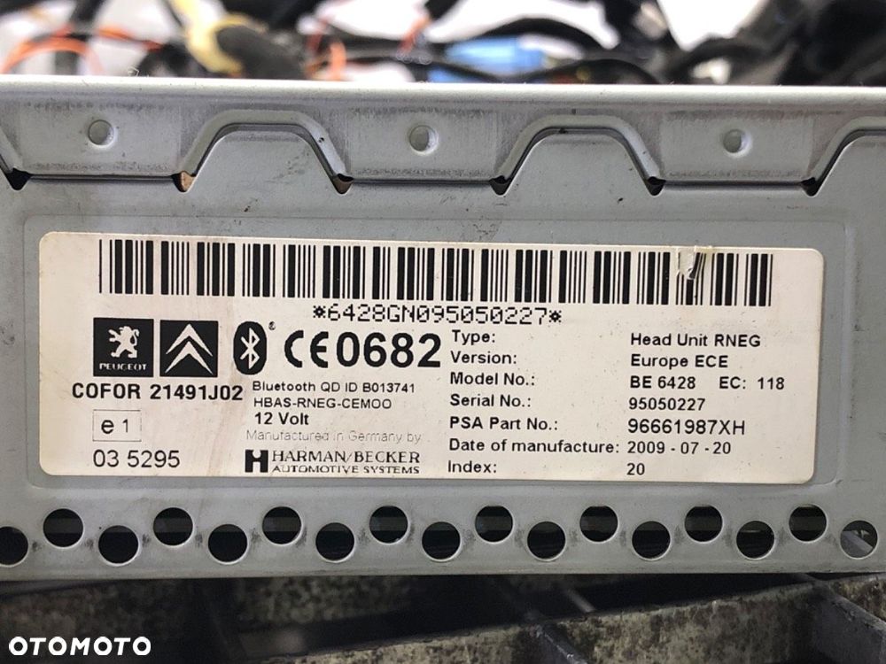 RADIO NAWIGACJA ANTENA WYŚWIETLACZ ZESTAW - 869.00 PLN - PEUGEOT 308 I (4A_, 4C_) 2007 - 2016 1.6 - 7