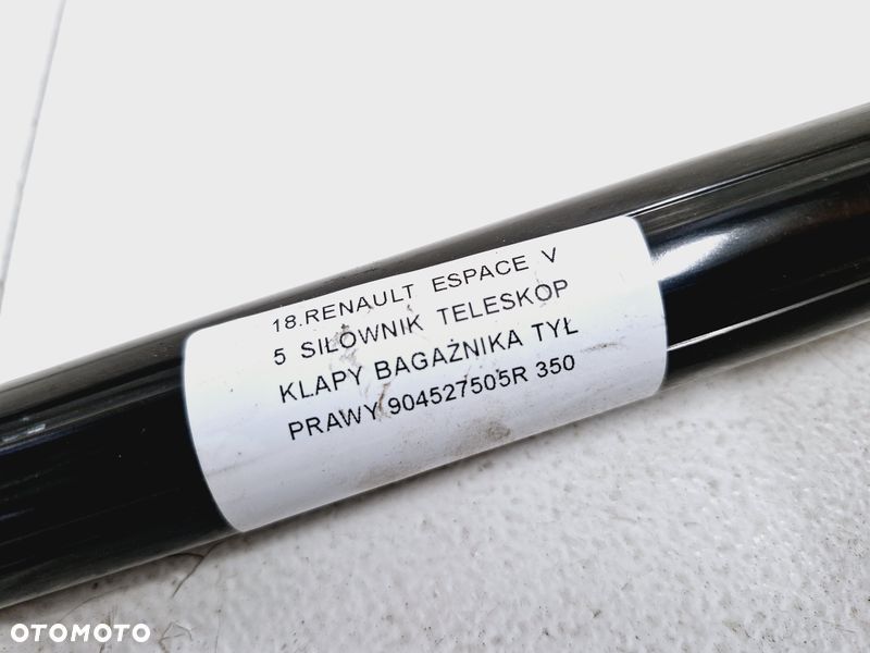 renault espace 5 v siłownik teleskop klapy bagażnika prawy tył tylny 904527505r - 2