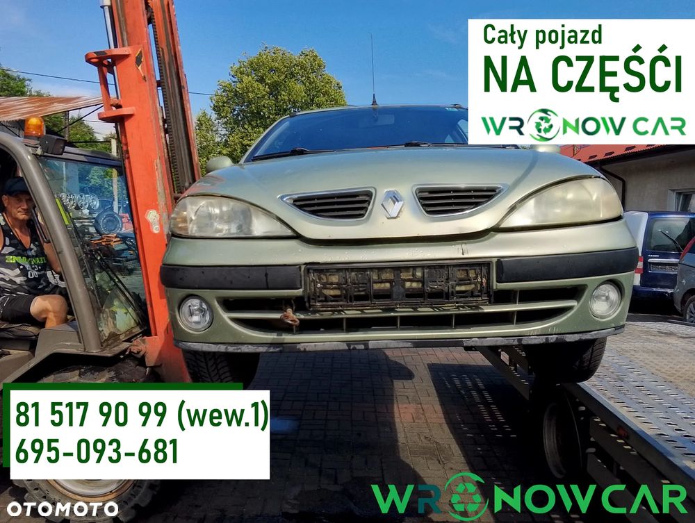 Renault Megane I FL (99-02r.) 1.6 B 107KM. Silnik K4M 700 Skrzynia JB3-S-83.Cały na części.GWARANCJA !!!  Przód Tył Zestaw Komplet Drzwi Klapa Zderzak Błotnik Maska Grill Atrapa Szyba Pas Lampa Lusterko Boczki Fotel Kanapa Kokpit Deska Rozdzielcza Przełącznik Włącznik Sterownik Przewody Wiązka Instalacja Moduł Komputer Czujnik Listwa Pompa Alternator Wtryski Głowica Rozrusznik Kompresor Sprzęgło Dwumas Silnik Skrzynia ABS Klimatyzacji Paliwa Wspomagania Kolektor Turbina Przepustnica Zawór Chłodnica Koło Hak Belka Sanki Zawieszenie Mcpherson Półoś Amortyzator Wydech Tłumik Zacisk Most - 1