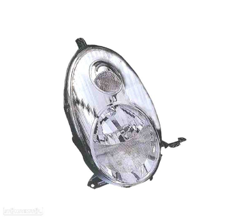 FAROL ESQ OPTICAS PARA NISSAN MICRA K12 03-07 FUNDO CROMADO - 1