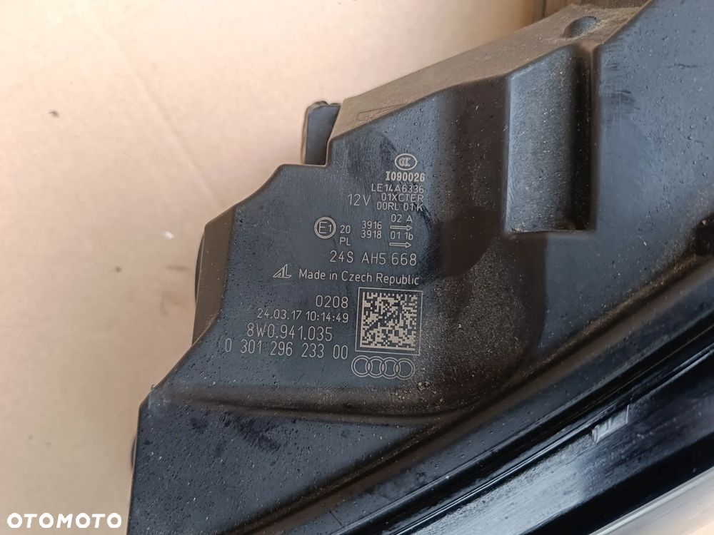 Full Led przedni lewy Matrix Audi A4 B9 lampa 8W0941035 reflektor - 3