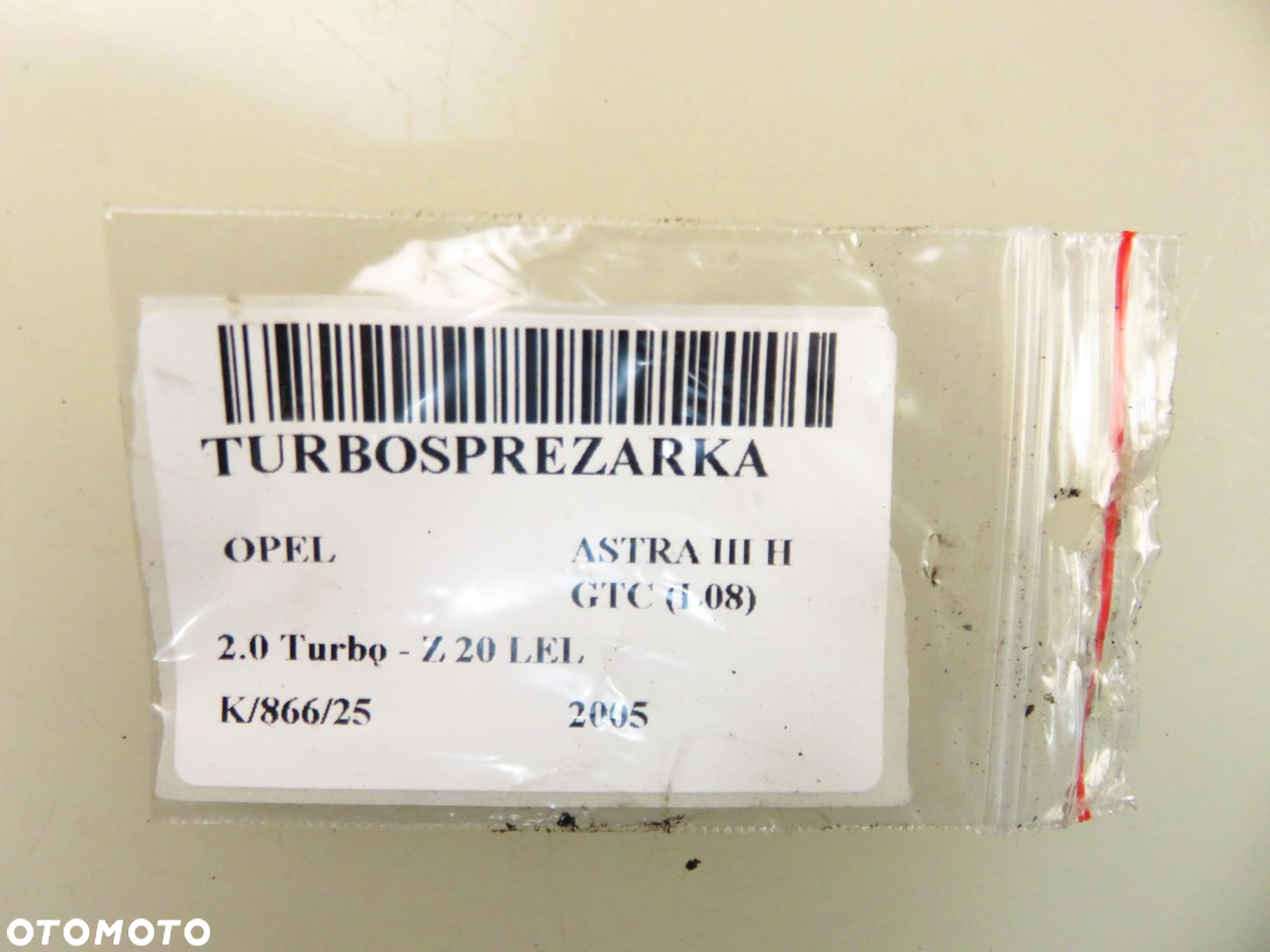 TURBOSPRĘŻARKA OPEL ASTRA H GTC 2.0 Turbo 90423508 Z 20 LEL - 10