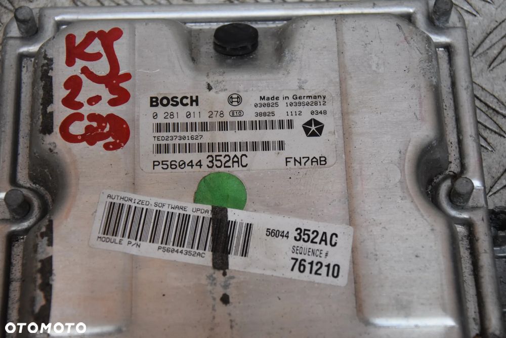 JEEP CHEROKEE KJ 2.5 CRD STACYJKA KLUCZYK KOMPUTER ZESTAW DO ODPALANIA KPL. - 3