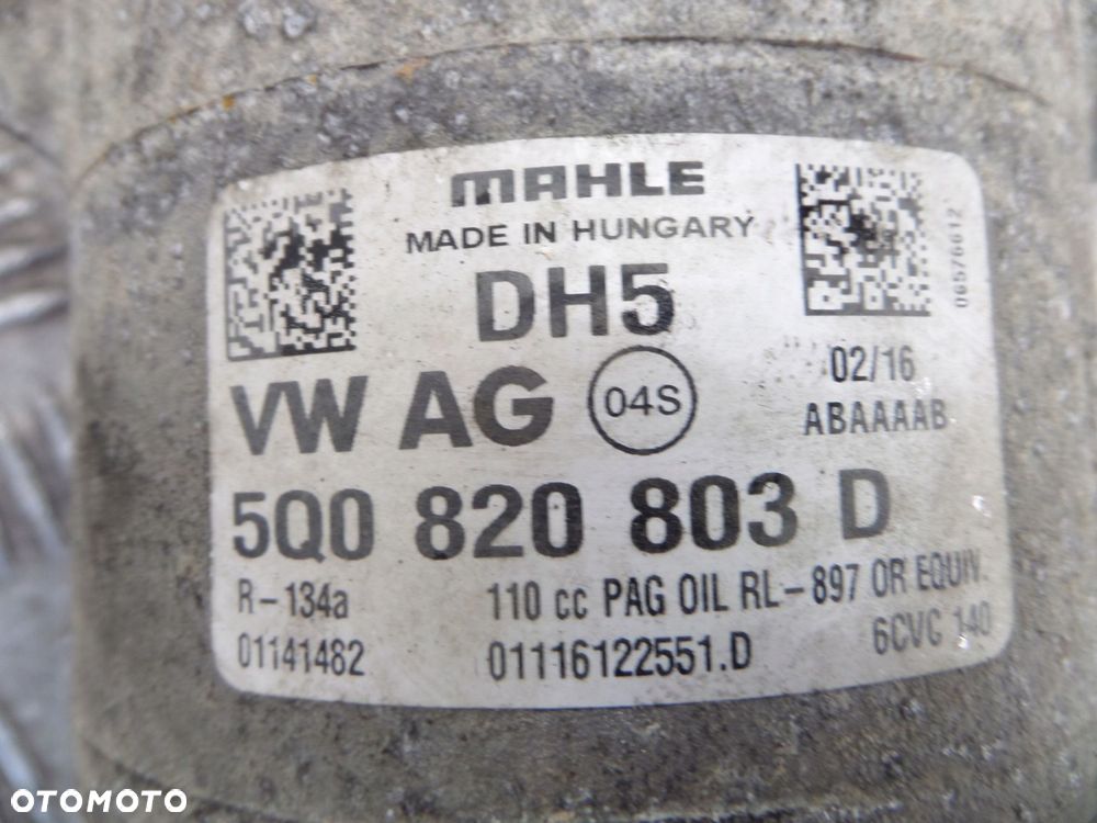 sprężarka klimatyzacji vw passat b8 1.6 tdi 5q0820803d - 4
