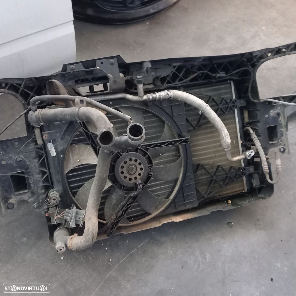 Frente fibra com reforço radiador agua ac e ventilador seat ibiza 6l - 2