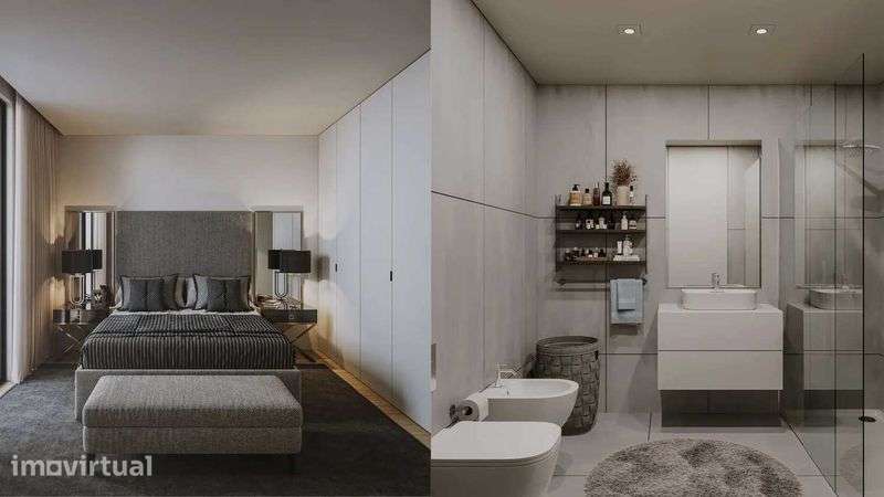 Apartamento T1 Novo no Centro de Canidelo, com Jardim e Campo Paddle - Grande imagem: 5/12