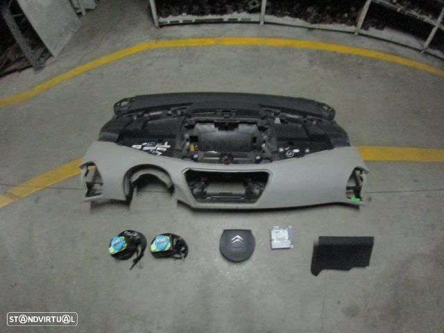 Kit Airbags 9654247280 96542463ZD 9664217980 96600568ZD 9654964477 9654964377 CITROEN GRAND C4 PICASSO I 2007 1.6HDI 110CV 5P CINZENTO BEGE E PRETO - 1
