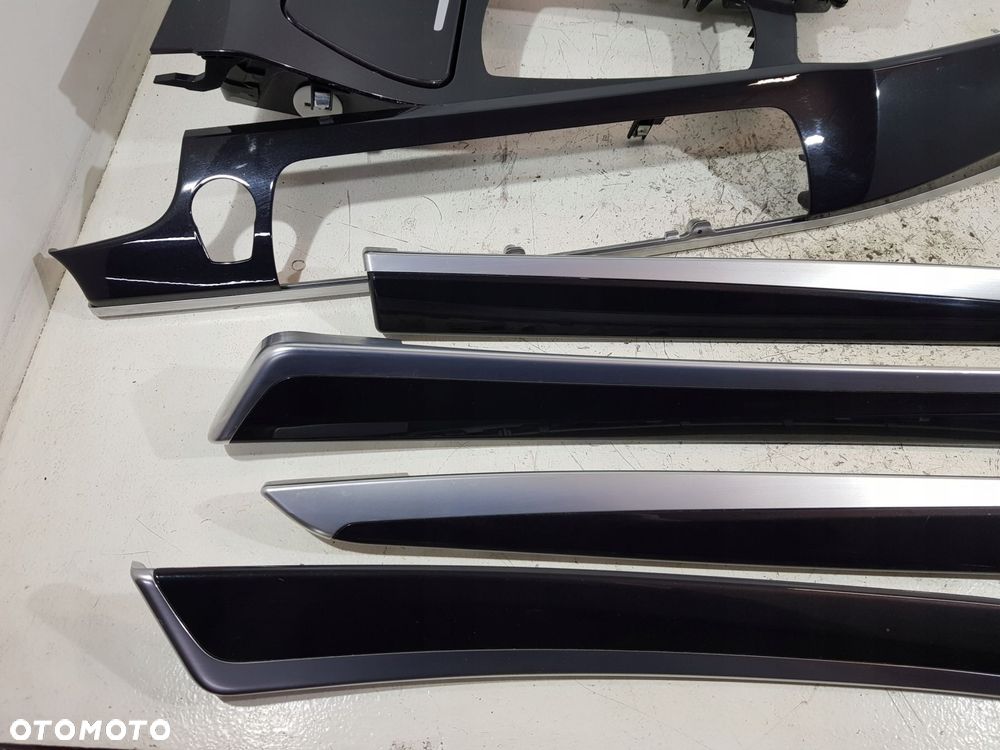 dekory listwy deski rozdzielczej bmw f10 f11 lift eur komplet black schwarz - 4
