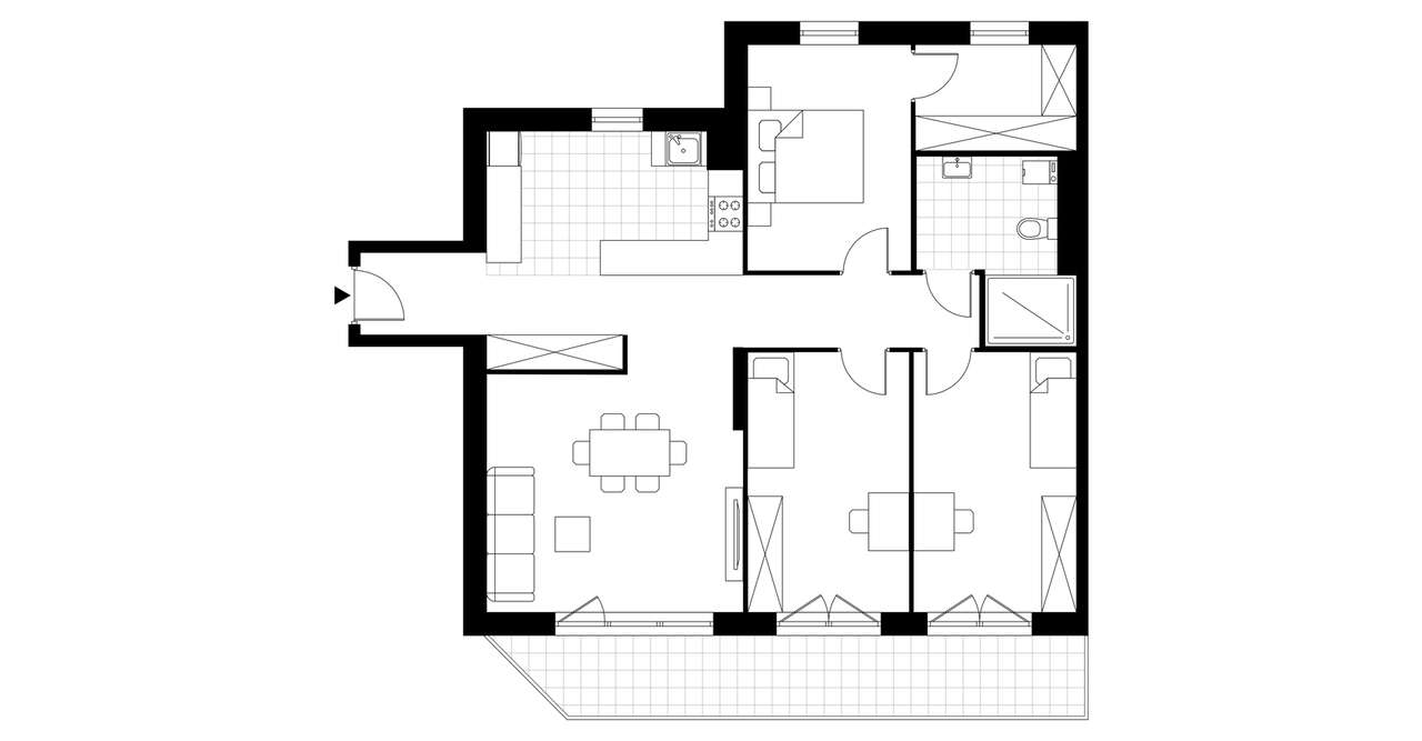 4-pokojowe mieszkanie 92m2 + balkon Bezpośrednio - Pełny obrazek: 4/8