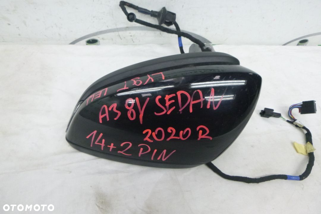 AUDI A3 8Y LUSTERKO BOCZNE LEWE 14+2 PIN LY9T - 8