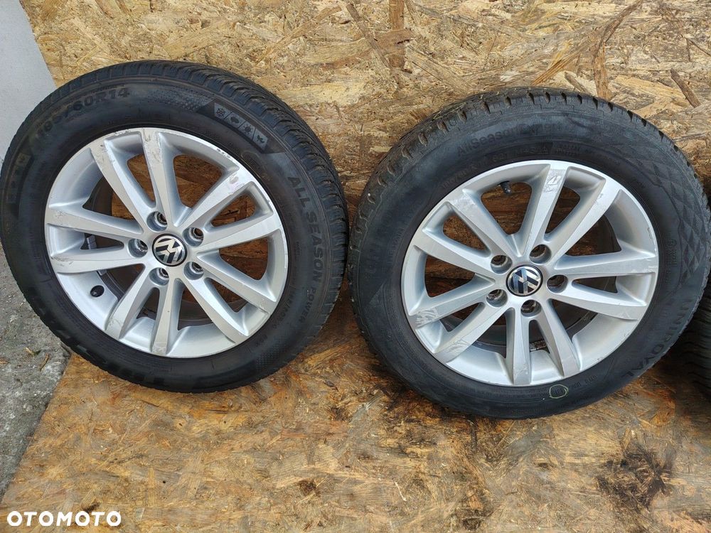 VW 6JX14 5X100 ET43 fi 57,1mm FELGI ALUMINIOWE KOMPLET X4 185/60RR14 6mm - 2