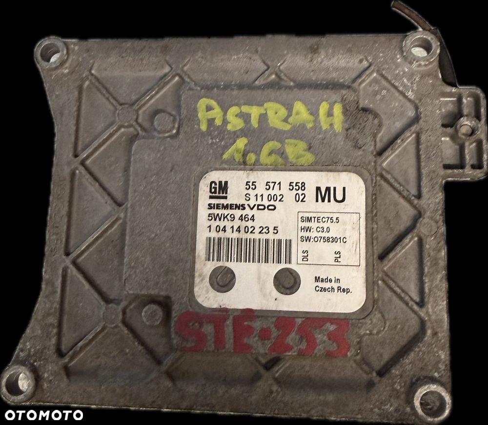 Sterownik komputer silnika Opel 55571558 - 1