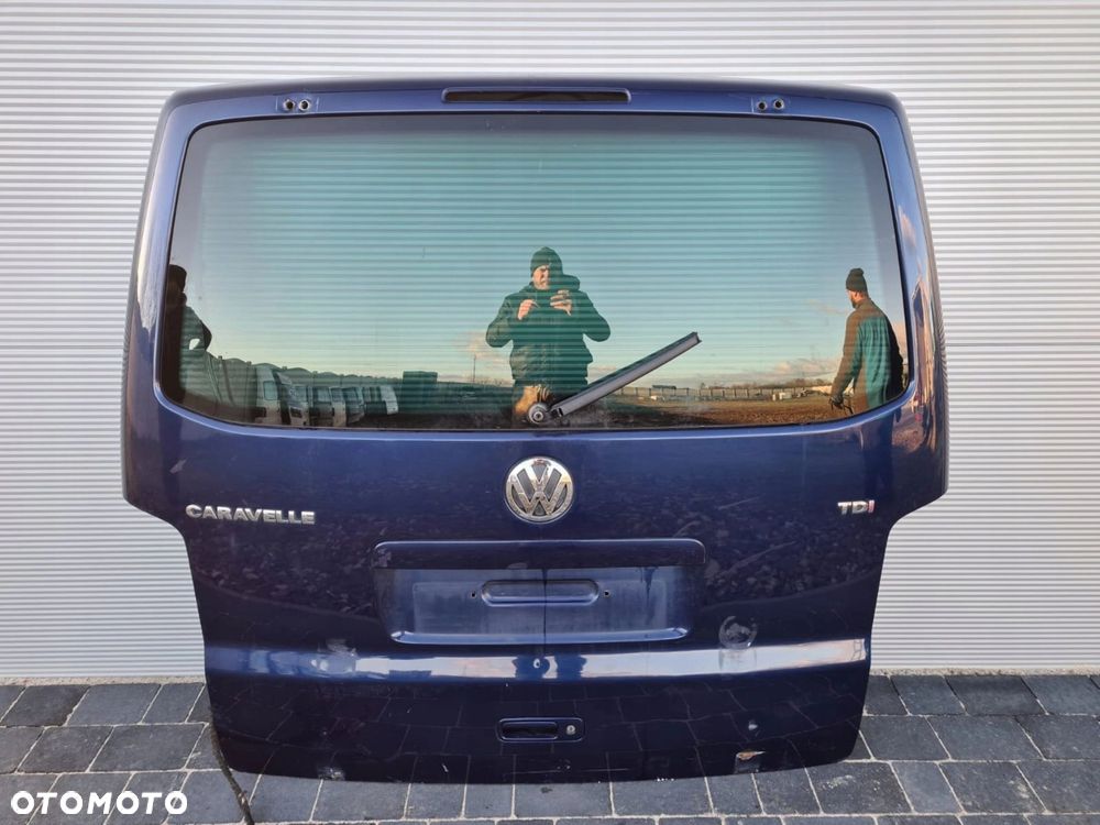 VW T5 klapa bagażnika tył niebieska LD5Q - 1