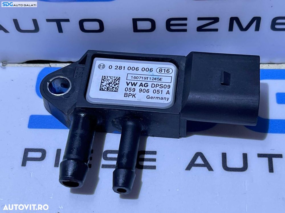 Senzor Presiune Gaze Filtru Particule Seat Exeo 2.0 TDI CAHA CAGA CAGC CJCA CJCC CGLB 2009 - 2014 Cod 059906051A 0281006006 - 2