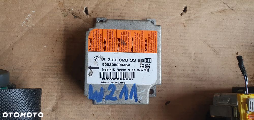 Konsola AIRBAG pasy poduszki sensor Mercedes E-Klasa W211 - 14