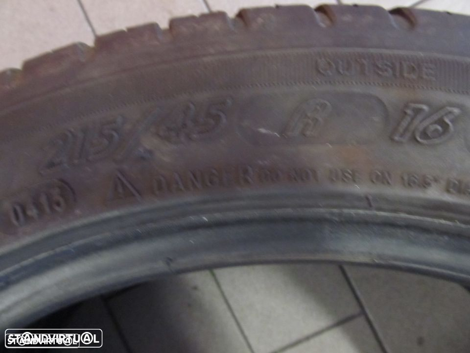 2 Pneus 215/45/16" Michelin Pilot Sport 3 com mais de 60% de piso - 4