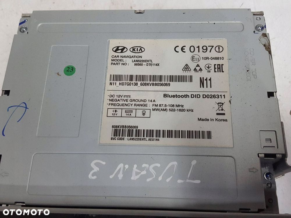 HYUNDAI TUCSON III 3 15-17r RADIO NAWIGACJA 96560-D70114X - 3