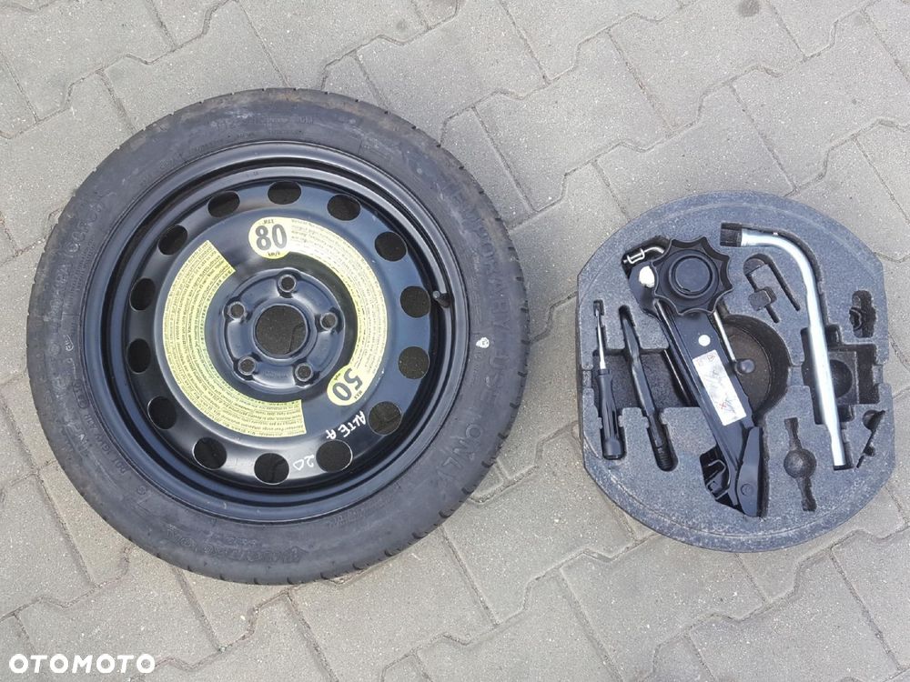 SEAT LEON II ALTEA A3 8P KOŁO DOJAZDOWE 16 5X112 LEWAREK - 1