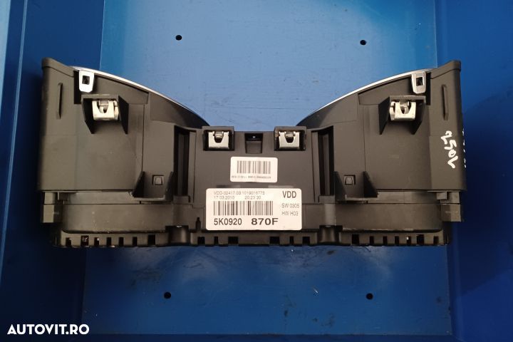 Ceasuri bord 5K0920861 Volkswagen VW Golf 6 [2008 - 2015] Plus miniva - 3