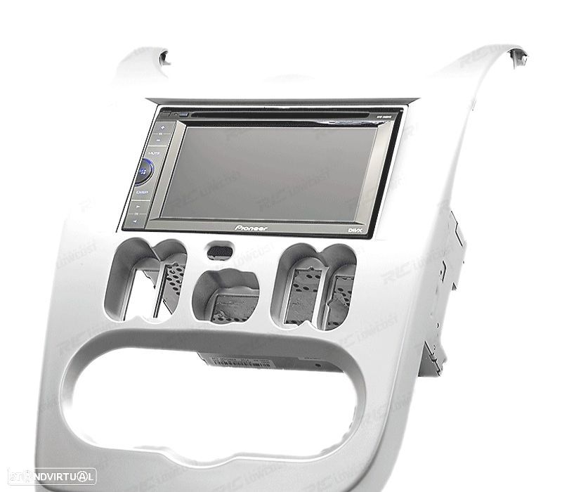 MOLDURA ADAPTADOR GRIS PARA RADIO 2-DIN PARA RENAULT DACIA LOGAN SANDERO DUSTER NISSAN NP200 - 2