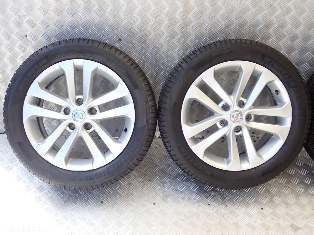 KOŁA FELGI ALUMINIOWE NISSAN 7JX17  ET 47 N 5X114,3  N45701  Z OPONAMI ALLSEASON MICHELIN 215/55/17 - 3