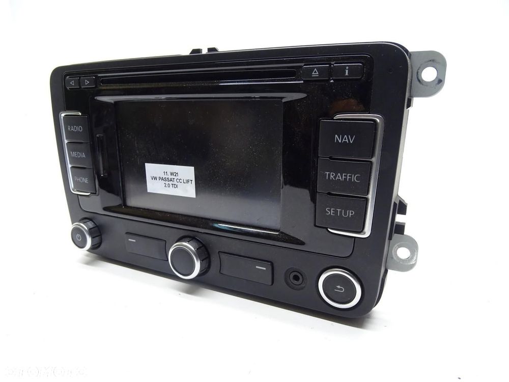 RADIO RADIOODTWARZACZ CD NAVI NAWIGACJA 3C8035279B VW PASSAT CC LIFT - 2