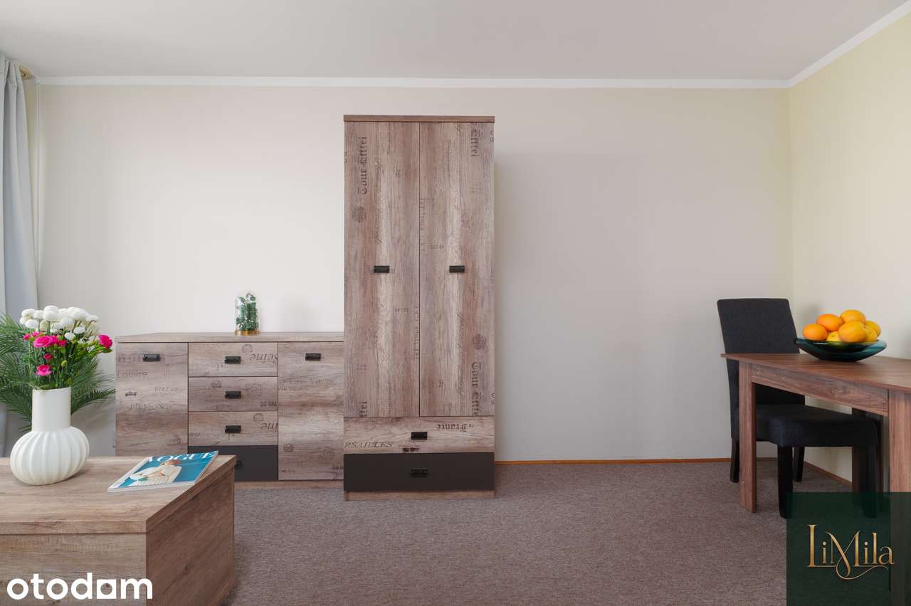 2 pokoje, Metro Wilanowska, balkon, panorama miasta, jasne i przytulne